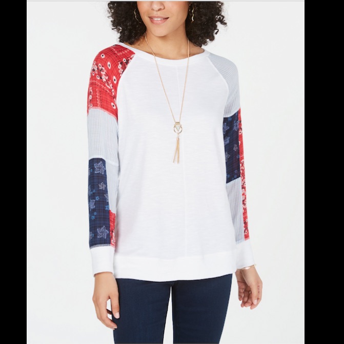 Style&Co Patchwork Sweatshirt